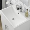 Vellamo Aspire 1100mm 2 Door Combination Polymarble Basin & Toilet Unit - Gloss Grey - No Cistern or Toilet